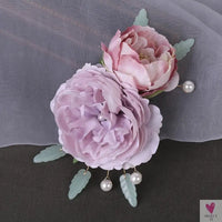 Silk Flower Hairpins/Clips - Fairy Floral Hair Pins/Barrettes for Women Girls, Retro Chinese Pendant Jewelry