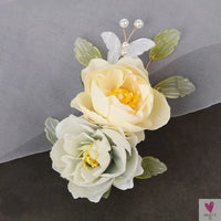 Silk Flower Hairpins/Clips - Fairy Floral Hair Pins/Barrettes for Women Girls, Retro Chinese Pendant Jewelry