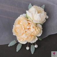 Silk Flower Hairpins/Clips - Fairy Floral Hair Pins/Barrettes for Women Girls, Retro Chinese Pendant Jewelry