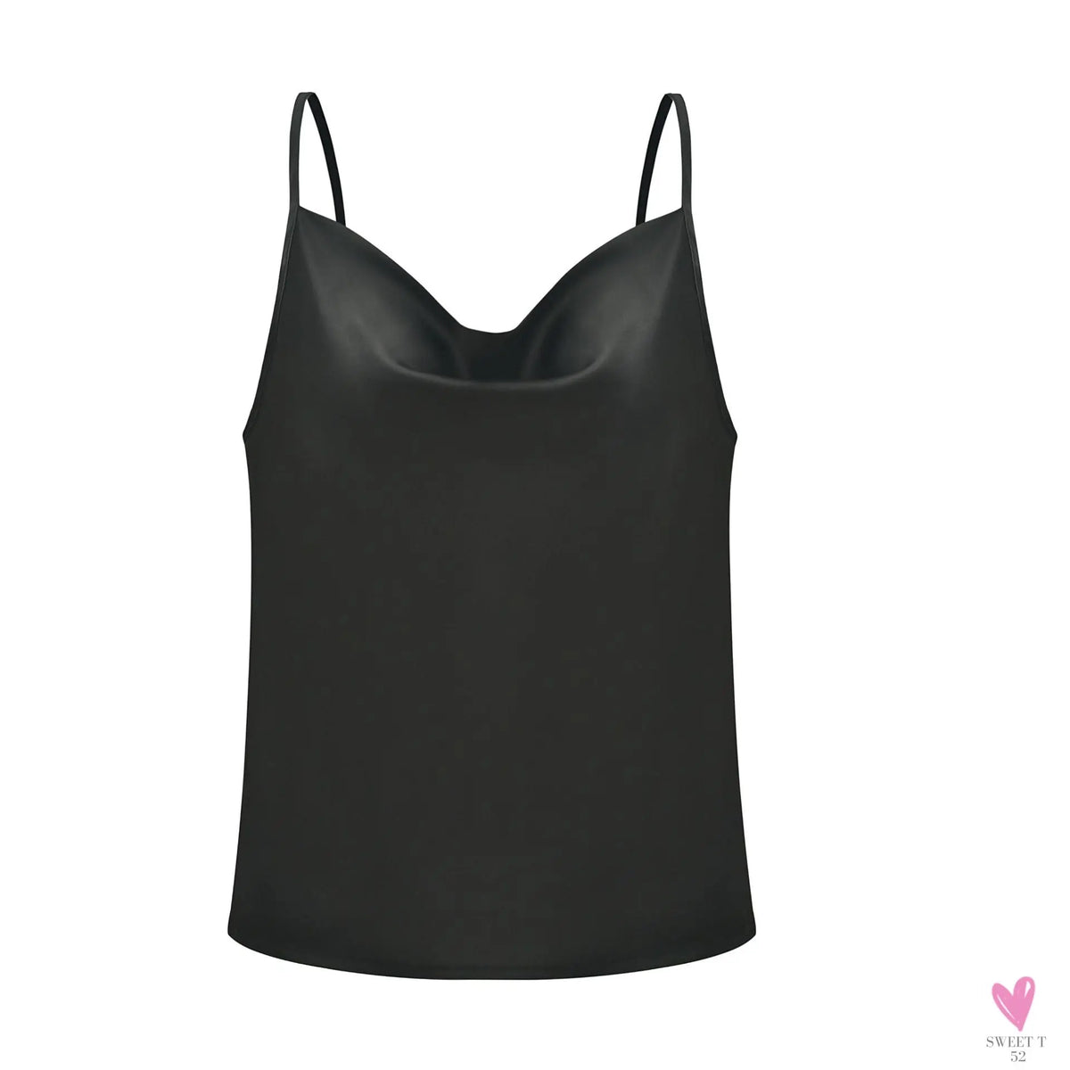 Silky Satin Tank Top for Women and Girls With Adjustable Straps - Soft Backless Top