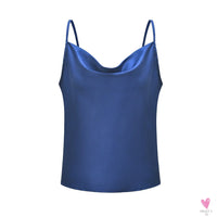 Silky Satin Tank Top for Women and Girls With Adjustable Straps - Soft Backless Top