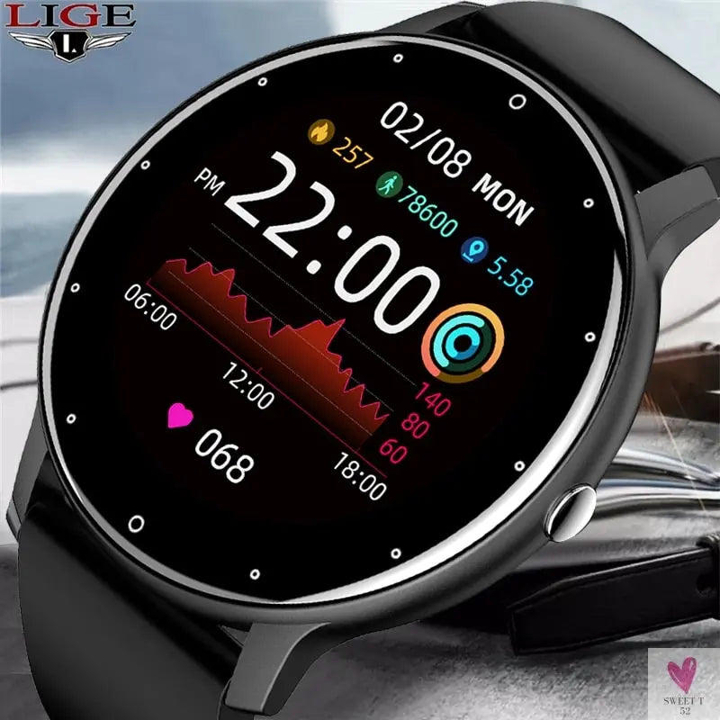 Sports Smart Watch for Men/Women, Fitness Tracker, Sleep Tracker, Heart Rate, Blood Pressure, Alarm & More