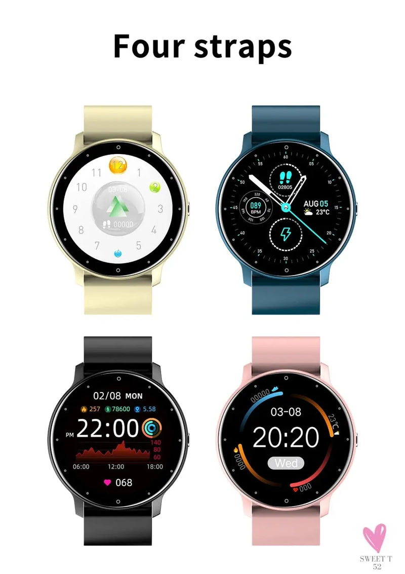 Sports Smart Watch for Men/Women, Fitness Tracker, Sleep Tracker, Heart Rate, Blood Pressure, Alarm & More