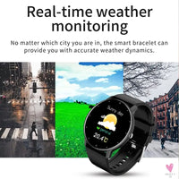 Sports Smart Watch for Men/Women, Fitness Tracker, Sleep Tracker, Heart Rate, Blood Pressure, Alarm & More