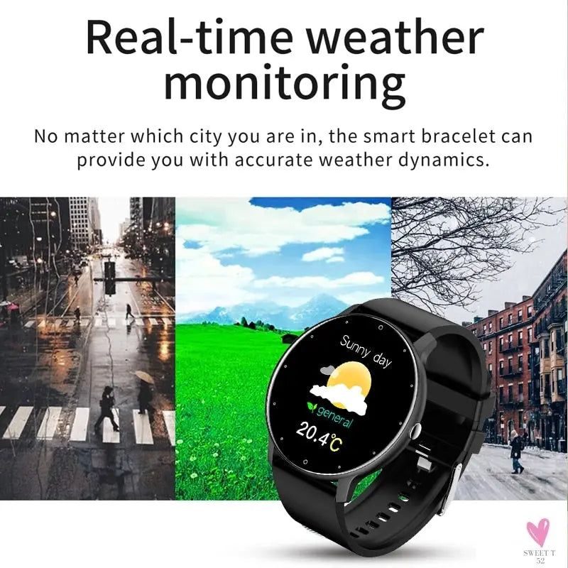 Sports Smart Watch for Men/Women, Fitness Tracker, Sleep Tracker, Heart Rate, Blood Pressure, Alarm & More