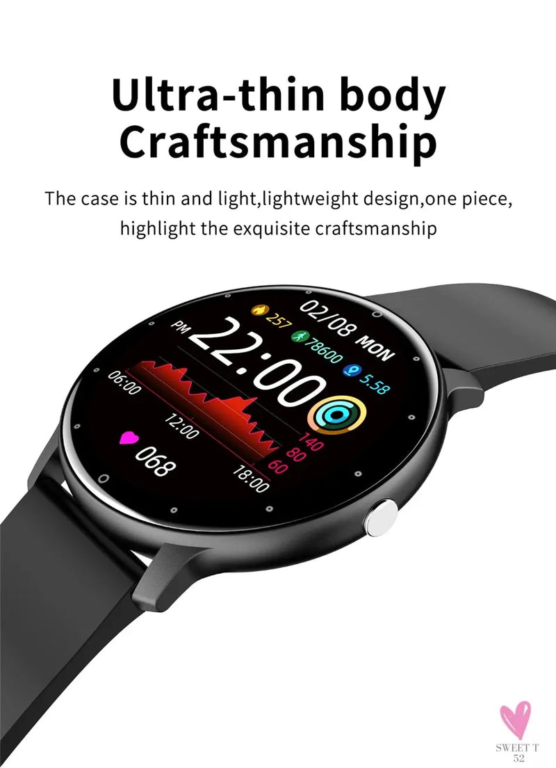 Sports Smart Watch for Men/Women, Fitness Tracker, Sleep Tracker, Heart Rate, Blood Pressure, Alarm & More