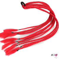 Synthetic Gradient Color Braided Ponytail - 60 CM Elastic Rubber Band Braiding Pony Tail Hair Extensions For Girls