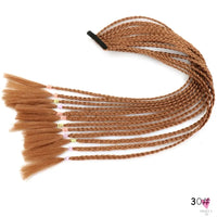 Synthetic Gradient Color Braided Ponytail - 60 CM Elastic Rubber Band Braiding Pony Tail Hair Extensions For Girls