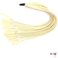 Synthetic Gradient Color Braided Ponytail - 60 CM Elastic Rubber Band Braiding Pony Tail Hair Extensions For Girls
