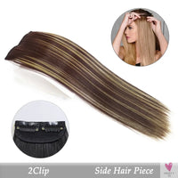 Synthetic Hair Pads Invisible Seamless Clip In Hair Extension Increase Hair Top Side Cover Hairpiece - 3 Hair Pieces