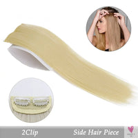 Synthetic Hair Pads, Invisible Seamless Clip In Hair Extension for Women and Girls, Increase Hair - Top/Side/Cover Hairpiece, 1 Piece