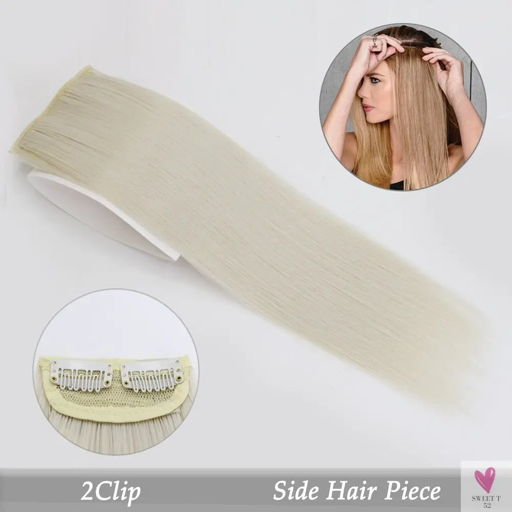 Synthetic Hair Pads, Invisible Seamless Clip In Hair Extension for Women and Girls, Increase Hair - Top/Side/Cover Hairpiece, 1 Piece