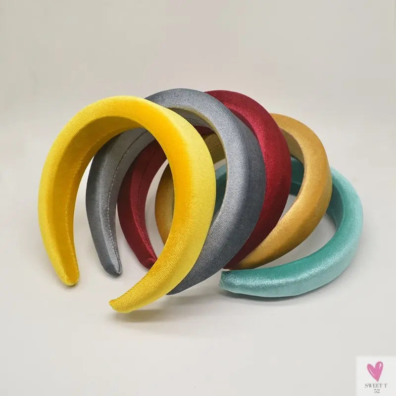 Thick Wide Velvet Headbands for Women - Soft and Adjustable