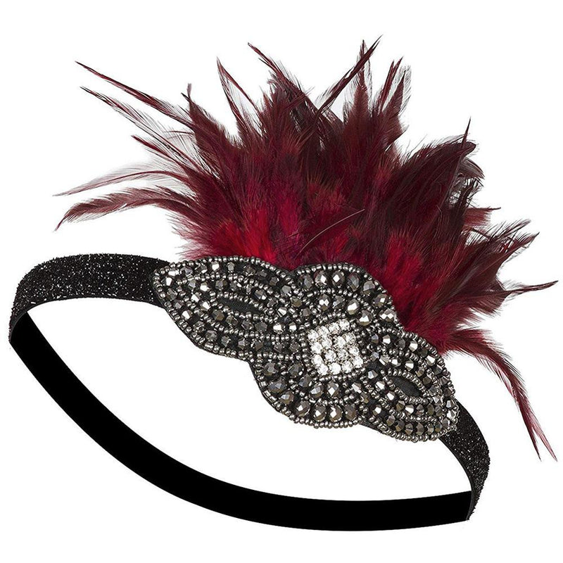 1920s Flapper Headband for Women & Girls - Roaring 20s Accessories/Great Gatsby Party, Wedding Headpiece