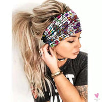 Wide Elastic Bohemian Head Bands for Women and Girls for Sports, Yoga - Unique Designs