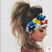 Wide Elastic Bohemian Head Bands for Women and Girls for Sports, Yoga - Unique Designs
