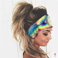 Wide Elastic Bohemian Head Bands for Women and Girls for Sports, Yoga - Unique Designs