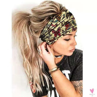 Wide Elastic Bohemian Head Bands for Women and Girls for Sports, Yoga - Unique Designs