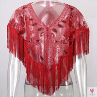 Women's 1920s Sequined Wrap, Great Gatsby Flapper Style Cover-Up