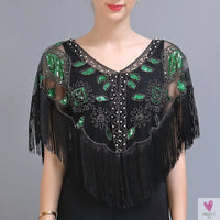 Women's 1920s Sequined Wrap, Great Gatsby Flapper Style Cover-Up