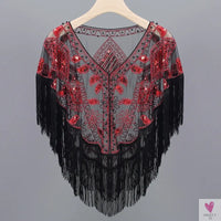 Women's 1920s Sequined Wrap, Great Gatsby Flapper Style Cover-Up