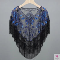 Women's 1920s Sequined Wrap, Great Gatsby Flapper Style Cover-Up