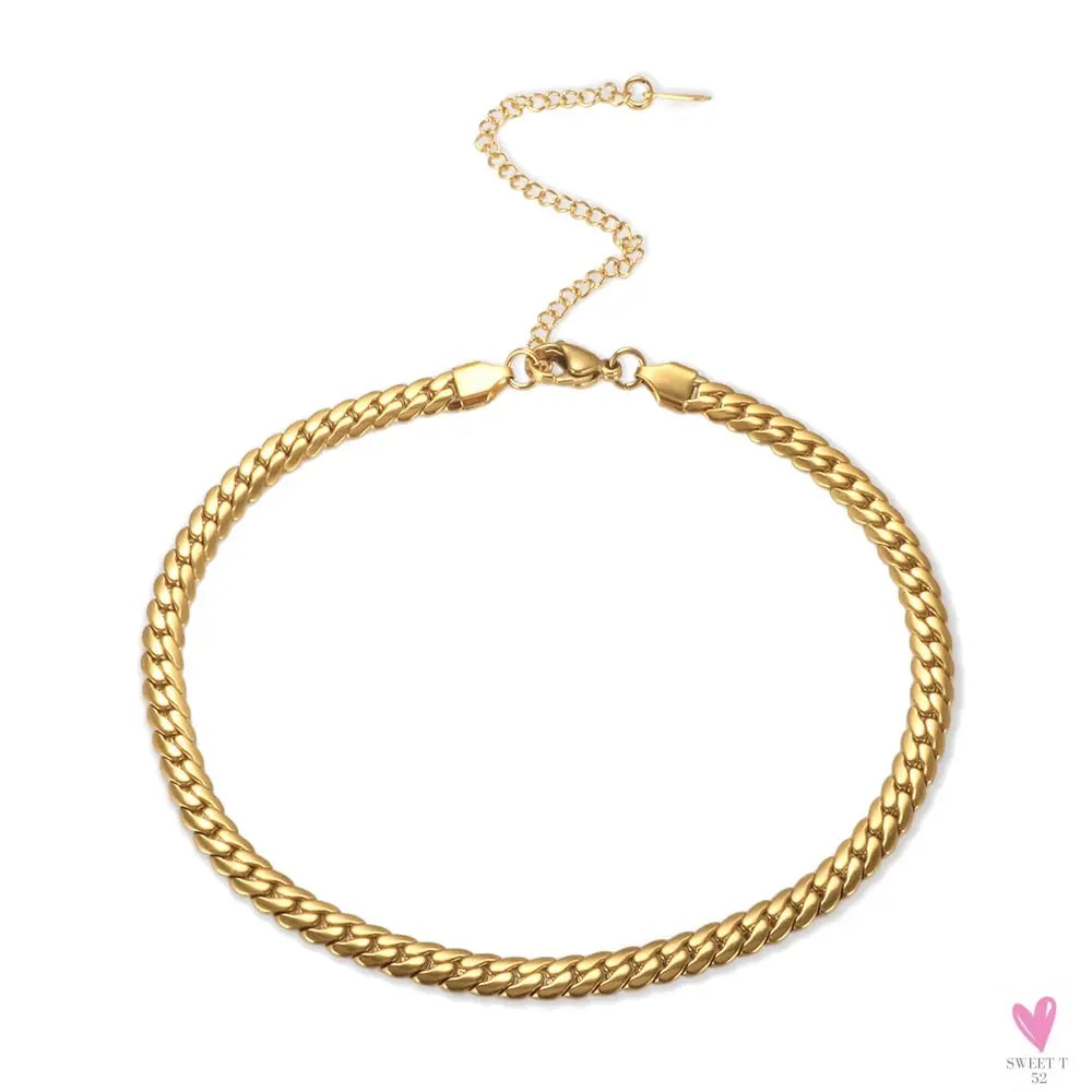 Women's Choker Style Necklace, Dangle Earrings and Bracelet Set in Gold