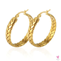 Women's Choker Style Necklace, Dangle Earrings and Bracelet Set in Gold