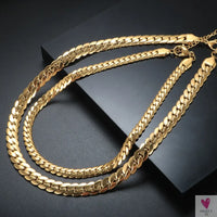 Women's Choker Style Necklace, Dangle Earrings and Bracelet Set in Gold