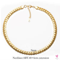 Women's Choker Style Necklace, Dangle Earrings and Bracelet Set in Gold