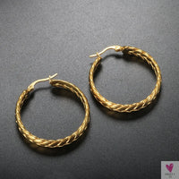 Women's Choker Style Necklace, Dangle Earrings and Bracelet Set in Gold