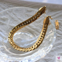 Women's Choker Style Necklace, Dangle Earrings and Bracelet Set in Gold