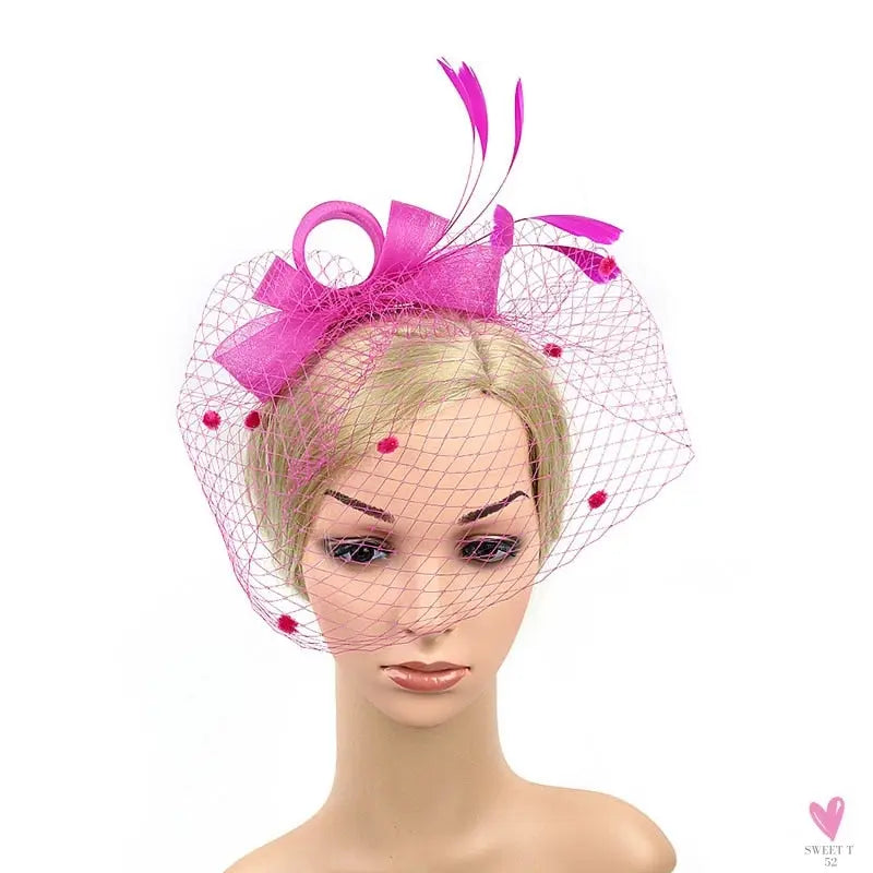 Women's Fashion Flower Fascinator - Feather/Bead Hair Clip/Corsage/Brooch Hair Accessories