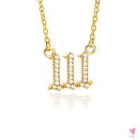 Zodiac Necklace For Women - 12 Constellation Crystal English Letter Choker Necklace