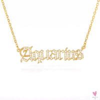 Zodiac Necklace For Women - 12 Constellation Crystal English Letter Choker Necklace