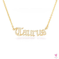 Zodiac Necklace For Women - 12 Constellation Crystal English Letter Choker Necklace