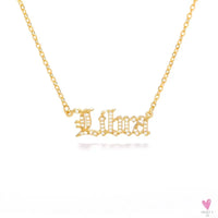 Zodiac Necklace For Women - 12 Constellation Crystal English Letter Choker Necklace