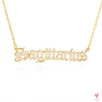 Zodiac Necklace For Women - 12 Constellation Crystal English Letter Choker Necklace