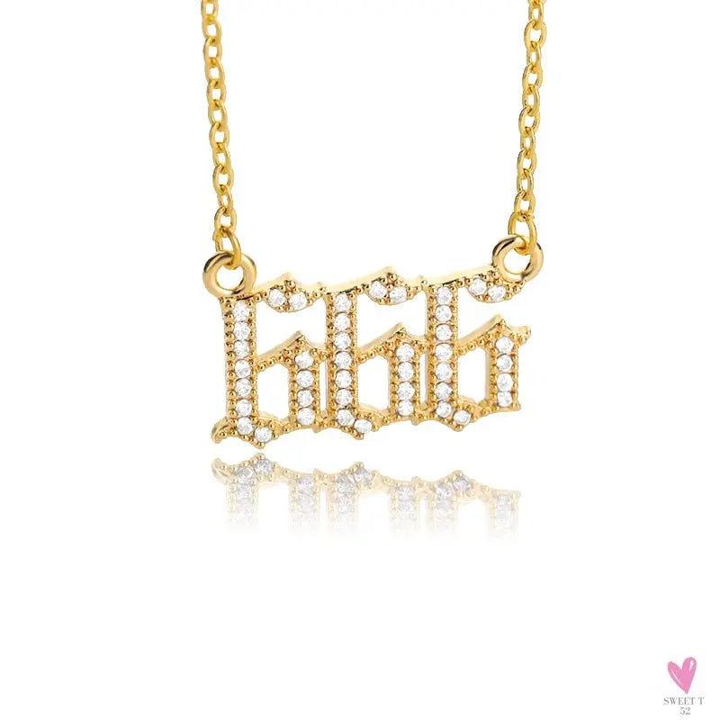 Zodiac Necklace For Women - 12 Constellation Crystal English Letter Choker Necklace
