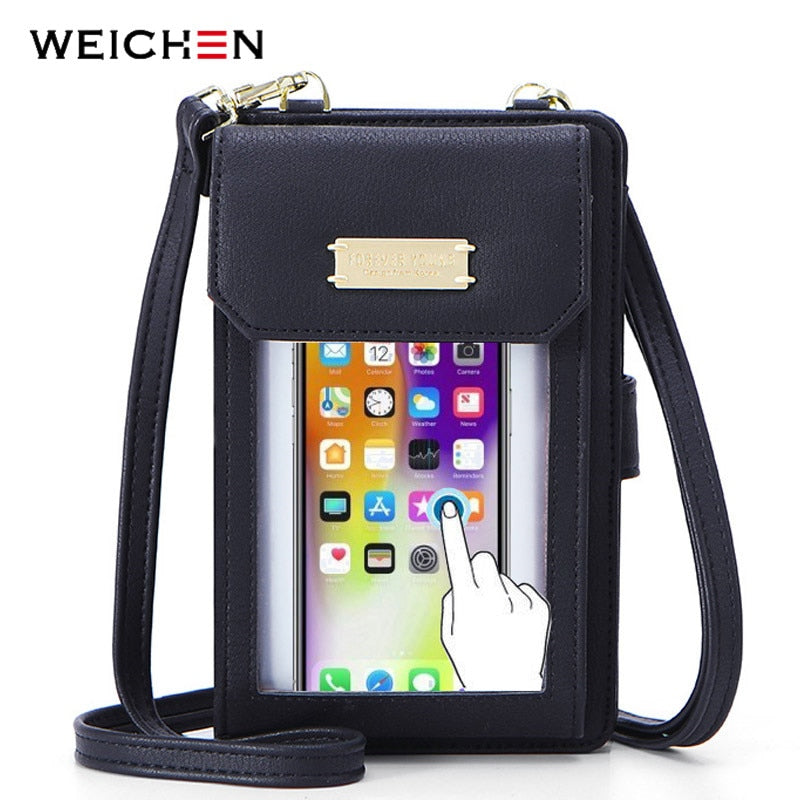 Transparent Touch Screen Smart Phone Bag for Women & Girls, Multi-Functional, Cross Body Shoulder Bag