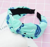 Top Knot Handmade Elastic Hair Bow/Headband for Women and Girls in Print Patterns