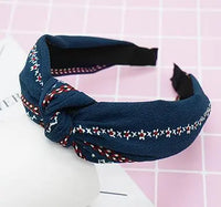 Top Knot Handmade Elastic Hair Bow/Headband for Women and Girls in Print Patterns
