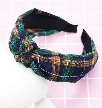 Top Knot Handmade Elastic Hair Bow/Headband for Women and Girls in Print Patterns