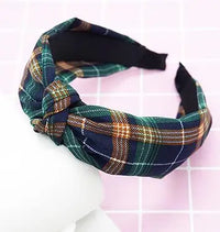 Top Knot Handmade Elastic Hair Bow/Headband for Women and Girls in Print Patterns