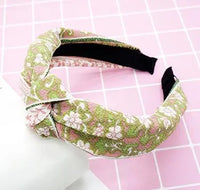 Top Knot Handmade Elastic Hair Bow/Headband for Women and Girls in Print Patterns