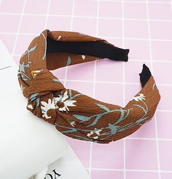 Top Knot Handmade Elastic Hair Bow/Headband for Women and Girls in Print Patterns