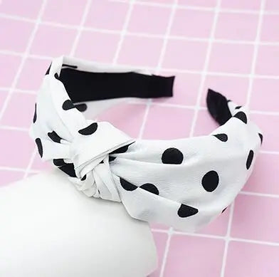 Top Knot Handmade Elastic Hair Bow/Headband for Women and Girls in Print Patterns