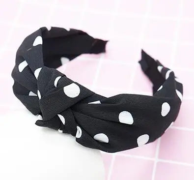 Top Knot Handmade Elastic Hair Bow/Headband for Women and Girls in Print Patterns