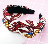 Top Knot Handmade Elastic Hair Bow/Headband for Women and Girls in Print Patterns