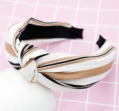 Top Knot Handmade Elastic Hair Bow/Headband for Women and Girls in Print Patterns